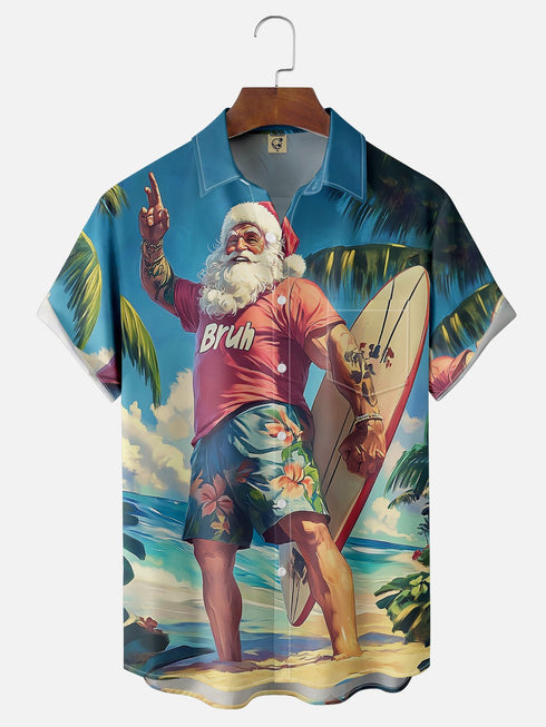 Men's Christmas Funny Graphic Short Sleeve Hawaiian Shirt